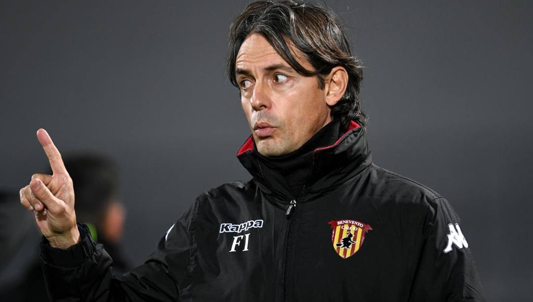 Filippo Inzaghi sta dominando il campionato con il Benevento. Lapresse 