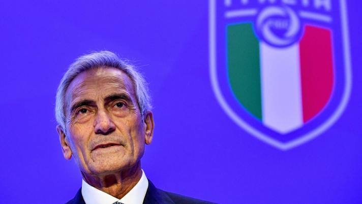 Il presidente della Figc Gabriele Gravina. Afp