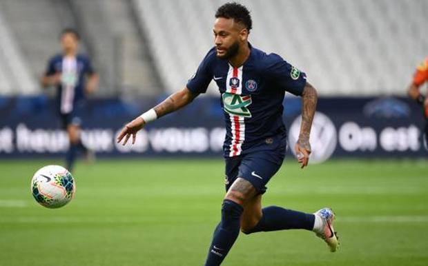 Neymar nella finale di Coppa di Francia vinta contro il St.Etienne. Afp