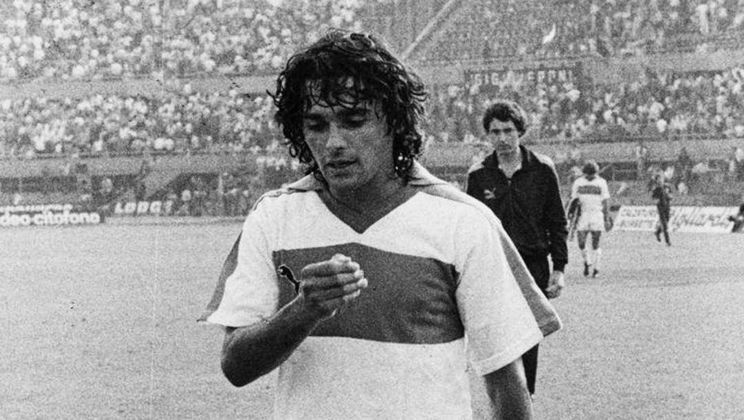Luis Silvio nel 1980 con la maglia della Pistoiese 