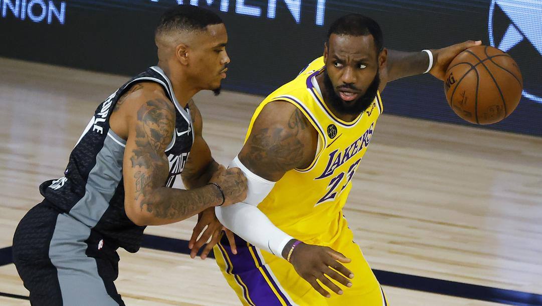 Lakers battuti dai Kings: LeBron ha giocato solo il primo tempo. Afp 