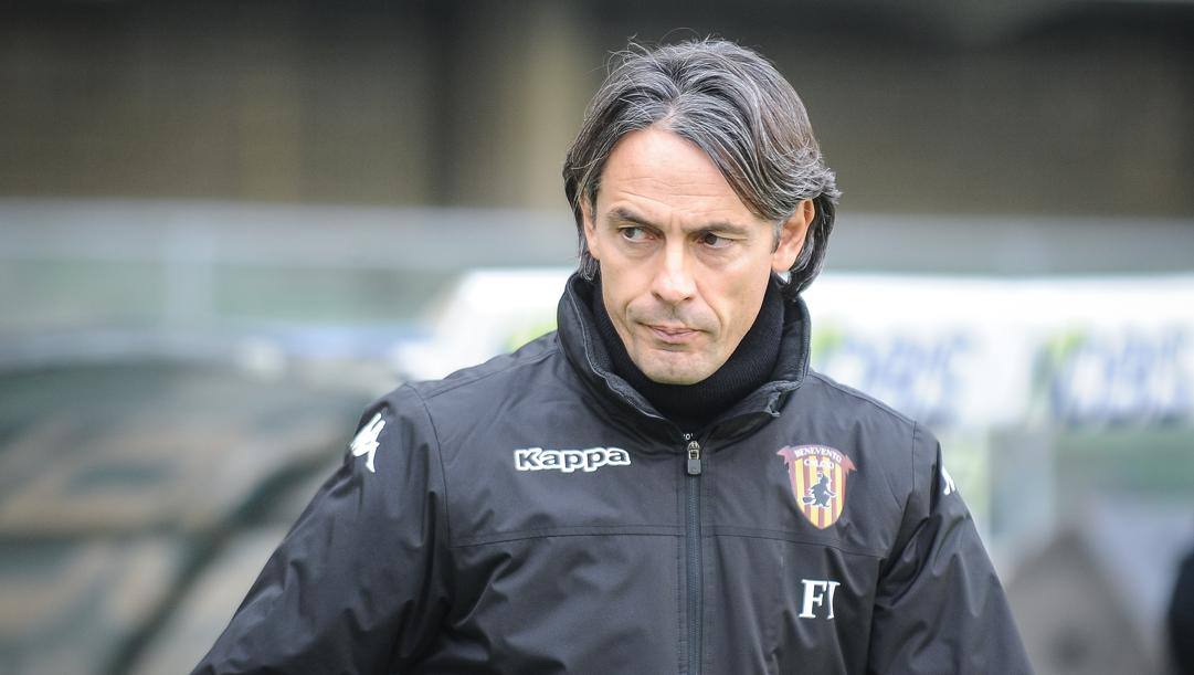 Pippo Inzaghi, allenatore del Benvento. Lapresse 