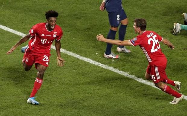 La gioia di Coman dopo il gol dell'1-0. Epa La gioia di Coman dopo il gol dell'1-0. Epa