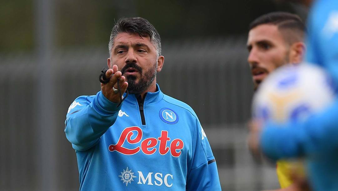Rino Gattuso, allenatore del Napoli. Getty 