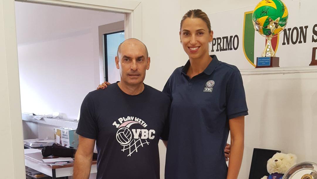 Elitza Vasileva col tecnico Carlo Parisi 