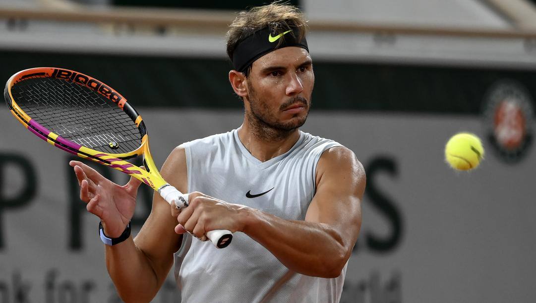 Rafa Nadal, 34 anni, in allenamento a Parigi (Getty Images) 