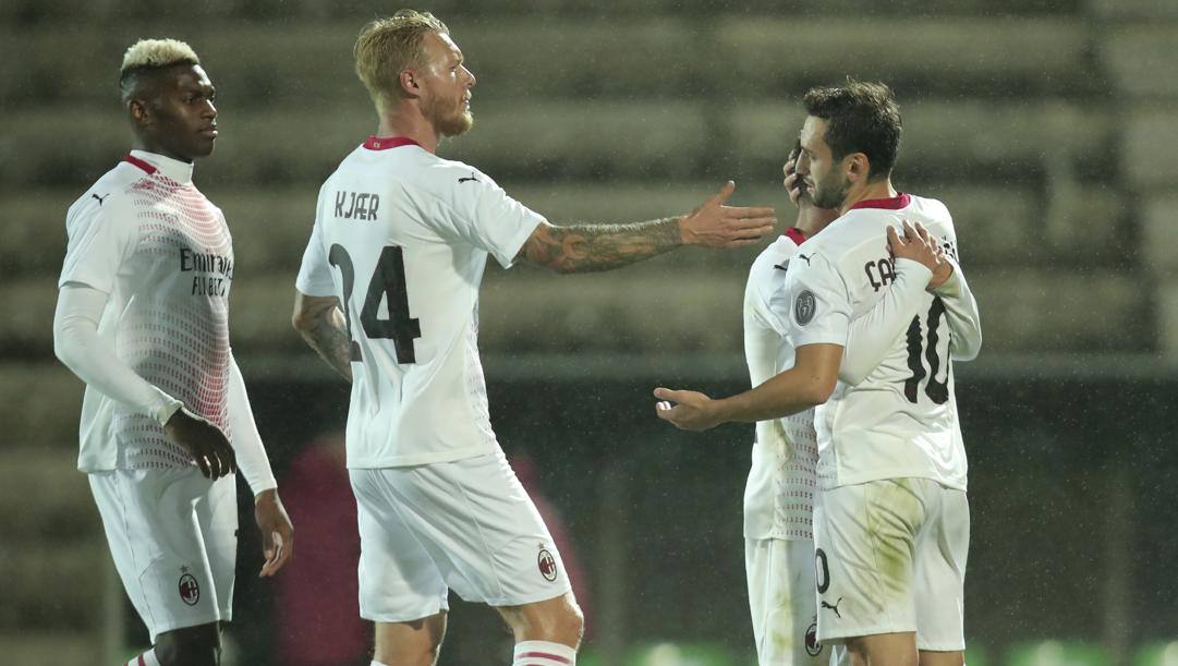 Esultanza del Milan. Ap