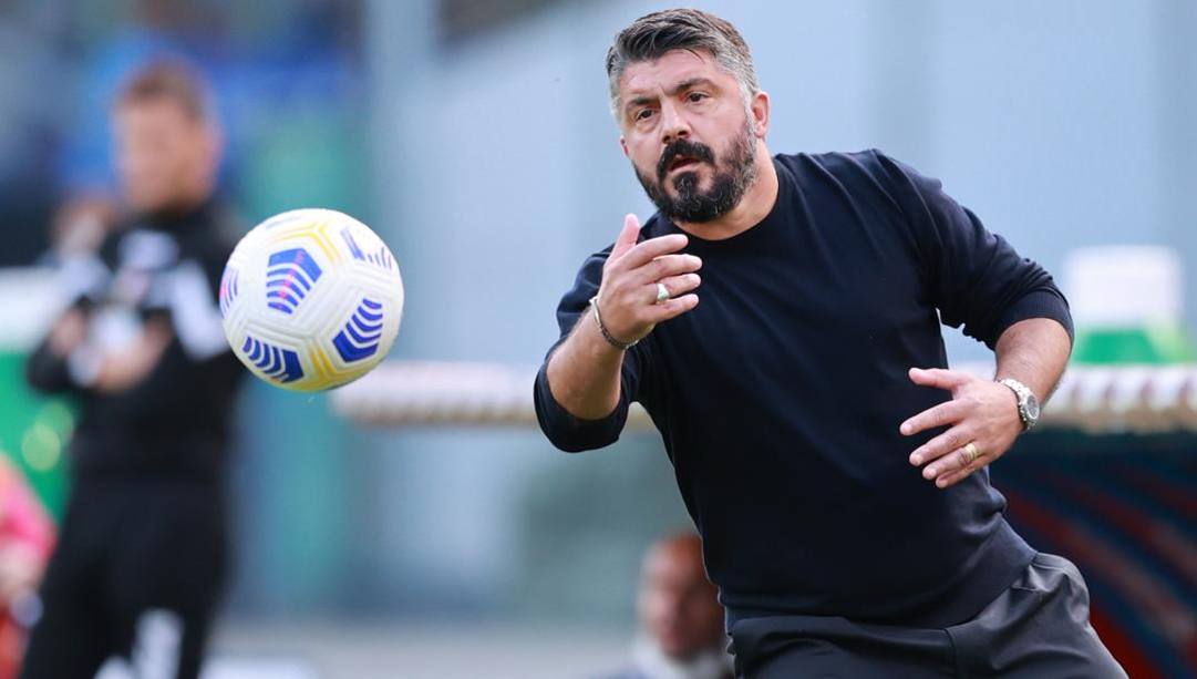 Gattuso, allenatore del Napoli. LAPRESSE 