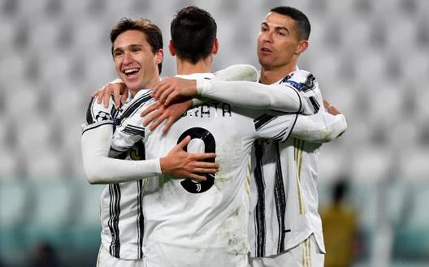 Chiesa, MOoata e Ronaldo. Getty Chiesa, MOoata e Ronaldo. Getty