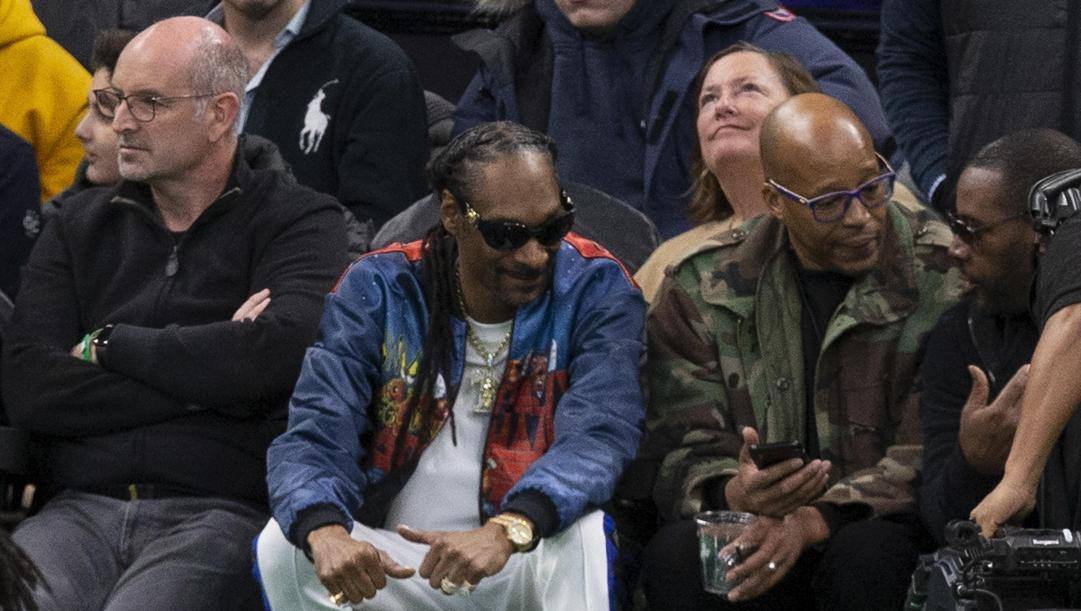 Snoop Dogg a una partita Nba EPA 
