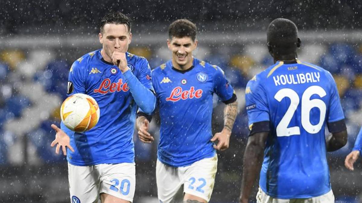 Napoli-Real Sociedad 1-1: gol di Zelensky e Willian Jose
