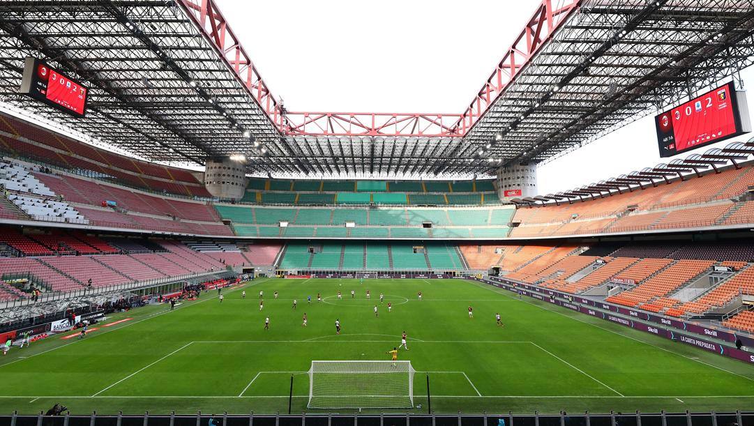 Una veduta dello stadio Meazza di Milano. Getty 