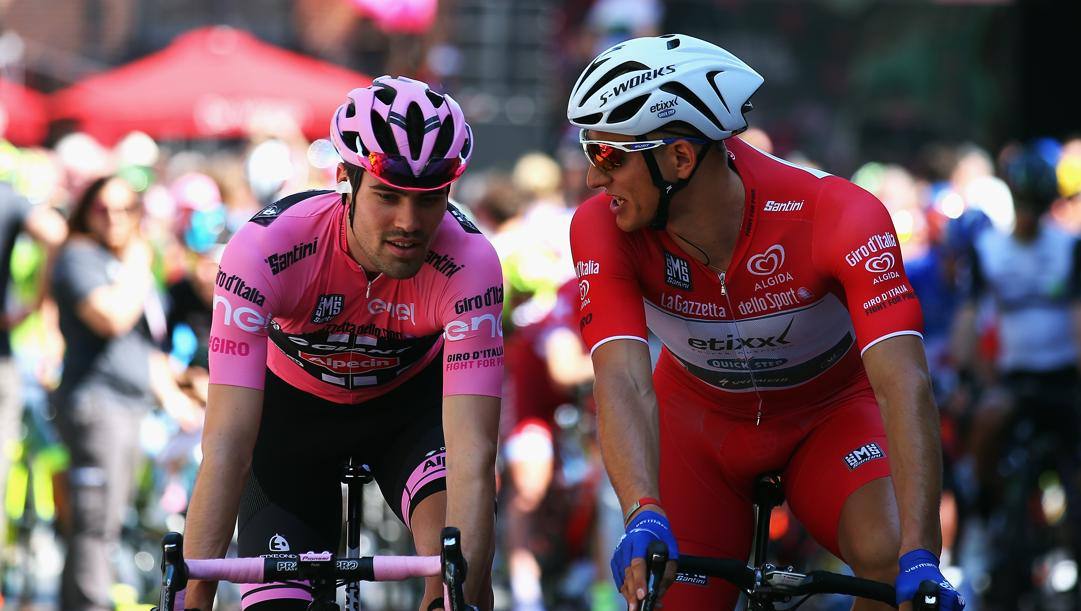 Dumoulin con Kittel al Giro 2016. Getty 