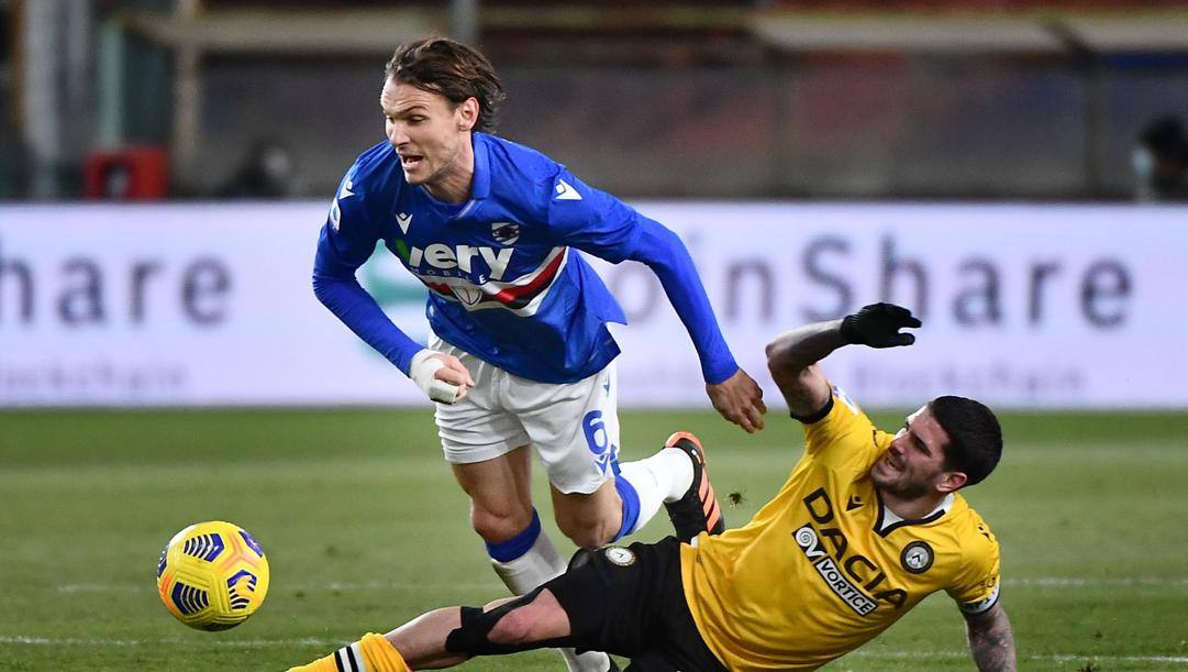 Albin Ekdal, 31 anni, in azione contro l'Udinese (ANSA) 