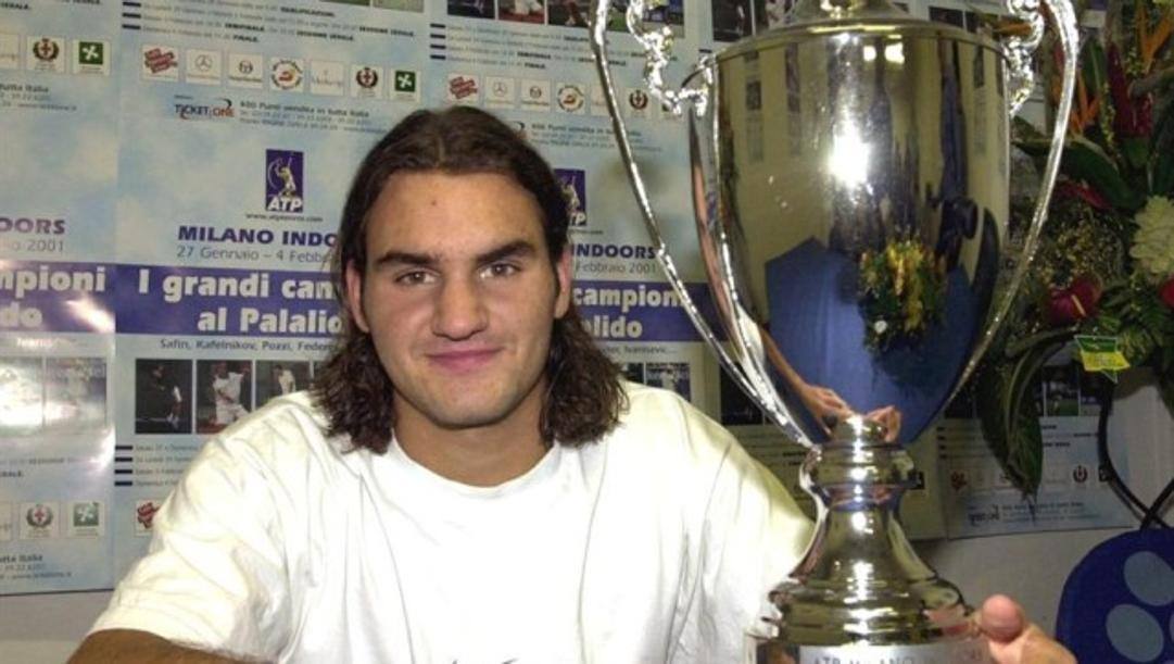 Roger Federer a Milano nel 2001 