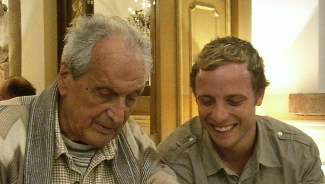 Ottavio Missoni in Gazzetta con Oscar Pistorius nel 2008 