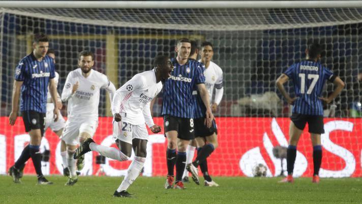 L'esultanza di Ferland Mendy. Ap L'esultanza di Ferland Mendy. Ap