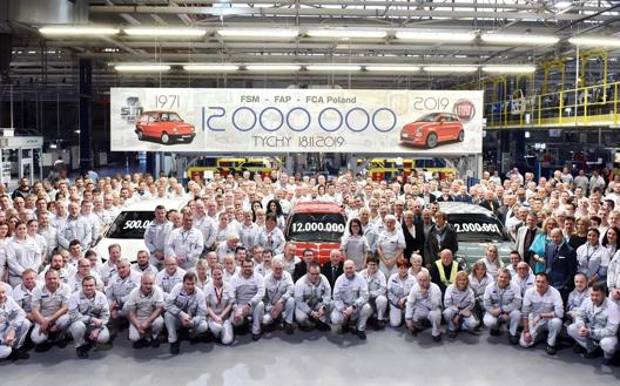 Celebrazioni per il raggiungimento di quota 12 milioni di unità prodotte nello stabilimento Fca (ora Stellantis) di Tychy Celebrazioni per il raggiungimento di quota 12 milioni di unità prodotte nello stabilimento Fca (ora Stellantis) di Tychy