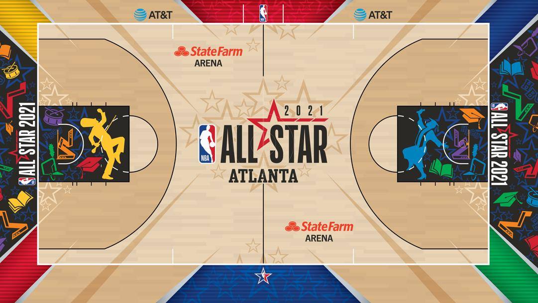 Il parquet dell'All Star Game di Atlanta 