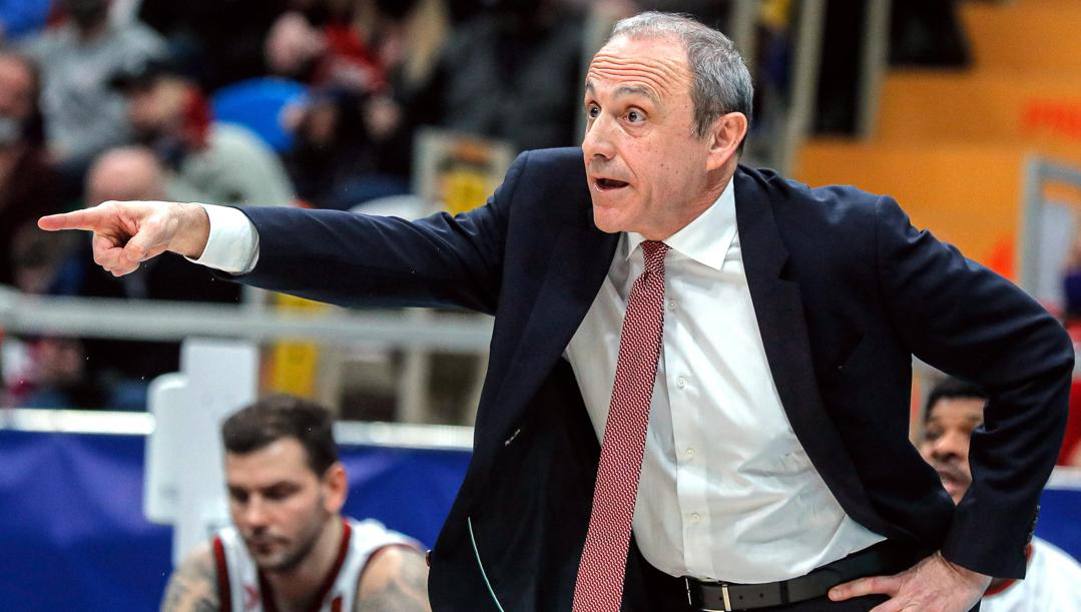Ettore Messina, 61 anni, alla seconda stagione da presidente-coach di Milano. Epa 