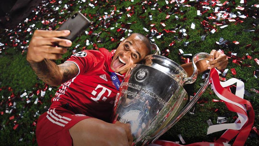 Thiago Alcantara, 29 anni, festeggia la vittoria del Bayern Monaco nell'ultima edizione della Champions League. Getty 