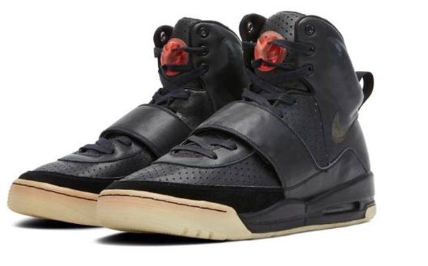 The Air Yeezy worn by Kanye West in 2008: they are the most expensive sneakers ever. Photo: Sotheby's The Air Yeezy worn by Kanye West in 2008: they are the most expensive sneakers ever. Photo: Sotheby's
