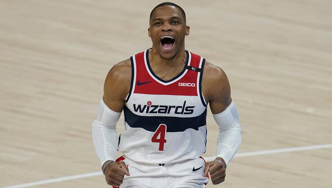 Russell Westbrook, 32 anni, in Nba dal 2008. LaPresse 