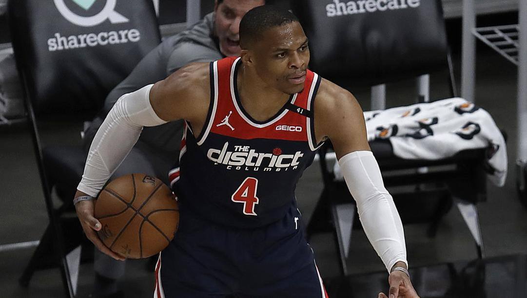 Russell Westbrook, 32 anni, in Nba dal 2008. LaPresse 
