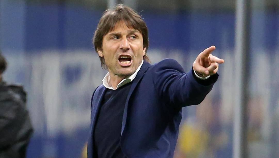 Antonio Conte, 51 anni, allena l'Inter dal 2019. Ansa 