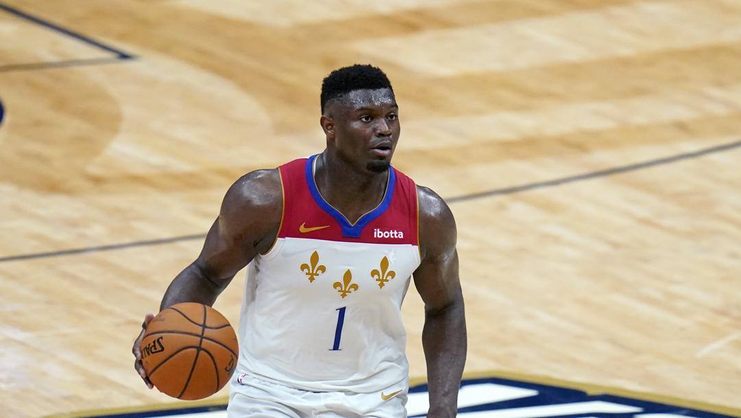 Zion Williamson, 21 anni, ha chiuso la seconda stagione ai Pelicans. LaPresse 