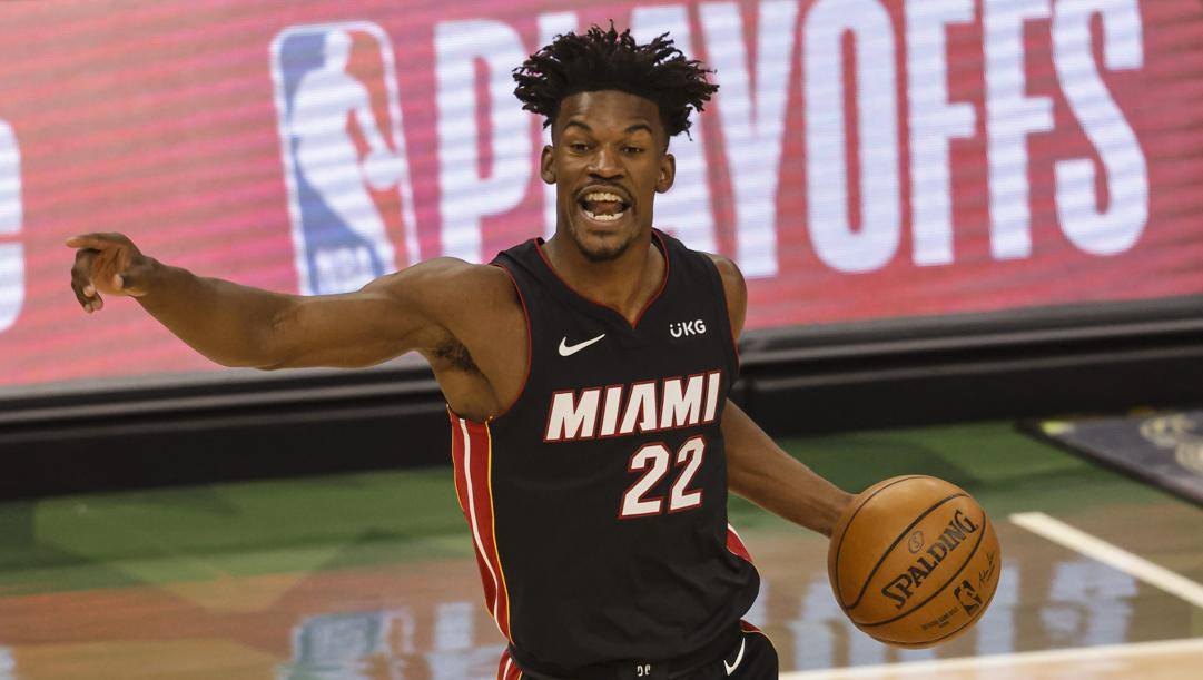 Jimmy Butler, 31 anni, seconda stagione a Miami. LaPresse 