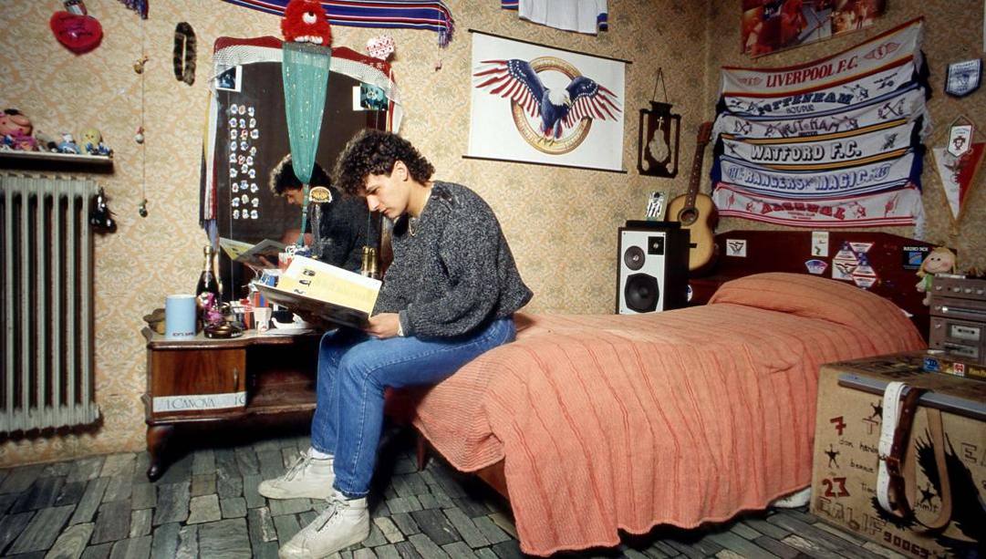 Roberto Baggio da ragazzo nella sua camera 