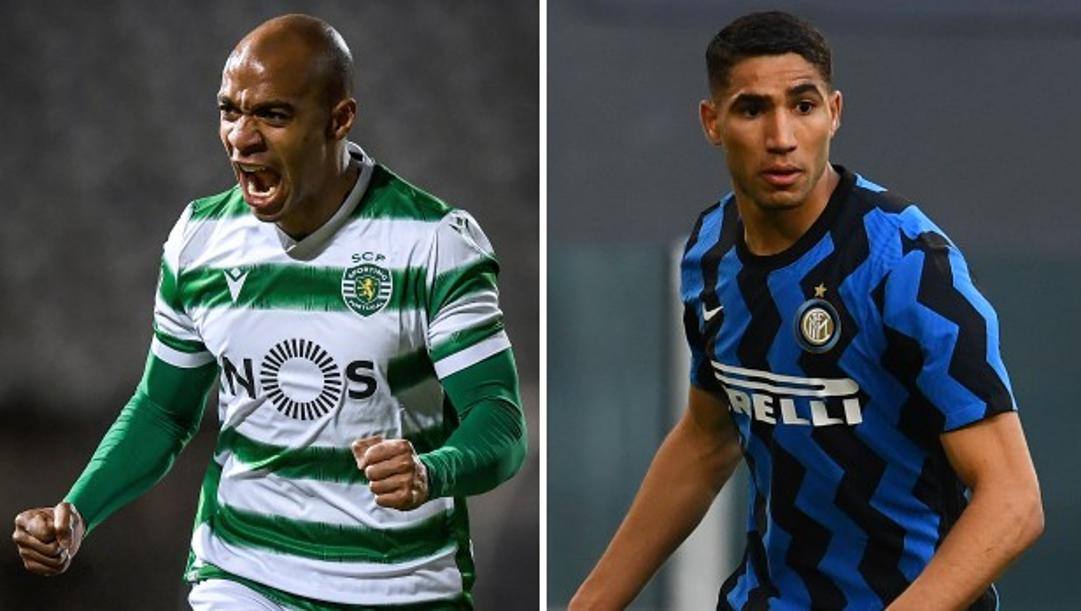 Da sinistra Joao Mario e Hakimi. Afp/Getty 