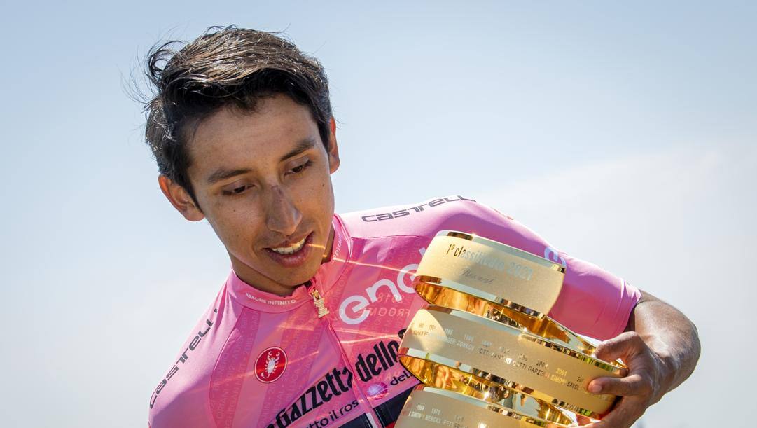Il vincitore del Giro d'Italia Egan Bernal, LaPresse 