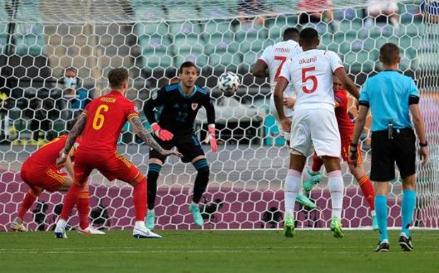 Il gol di Embolo. Afp Il gol di Embolo. Afp