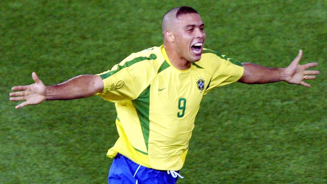 Ronaldo durante il Mondiale 2002, vinto col Brasile. Ap 