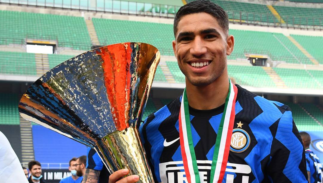 Achraf Hakimi (22 anni), campione d'Italia con l'Inter nella stagione 2020-21. GETTY IMAGES 