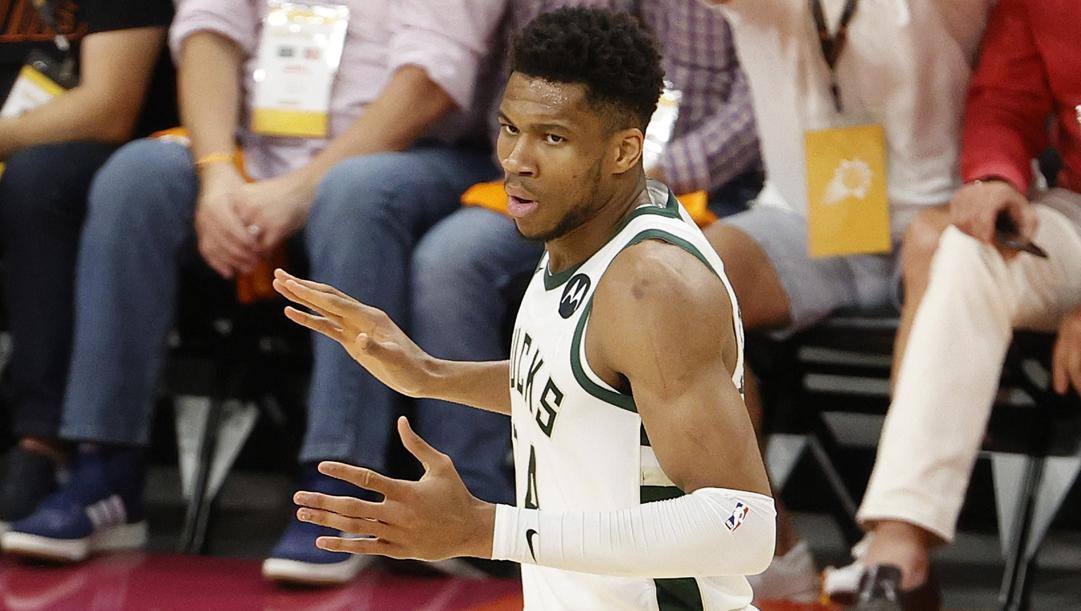 Giannis Antetokounmpo, 26 anni, prima volta in carriera alle Finals. Afp 