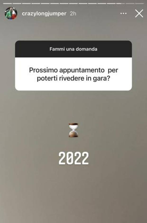 L’annuncio di Jacobs su Instagram  L’annuncio di Jacobs su Instagram