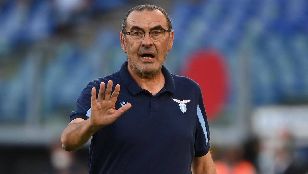 Maurizio Sarri, 62 anni, prima stagione da tecnico della Lazio. LaPresse 