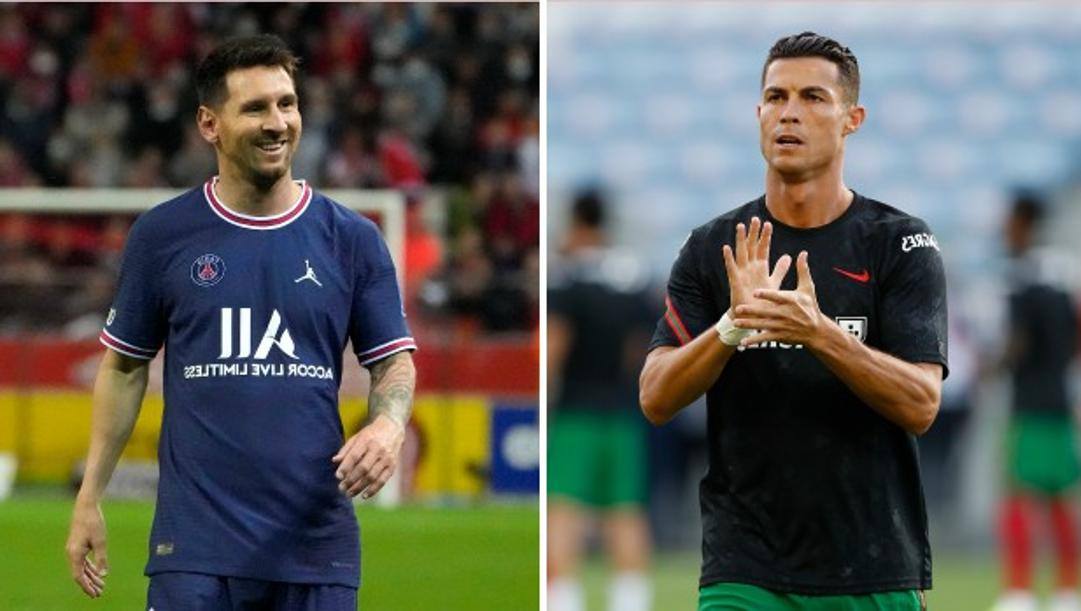 Lionel Messi (34 anni, a sinistra) e Cristiano Ronaldo (36 anni, a destra) 