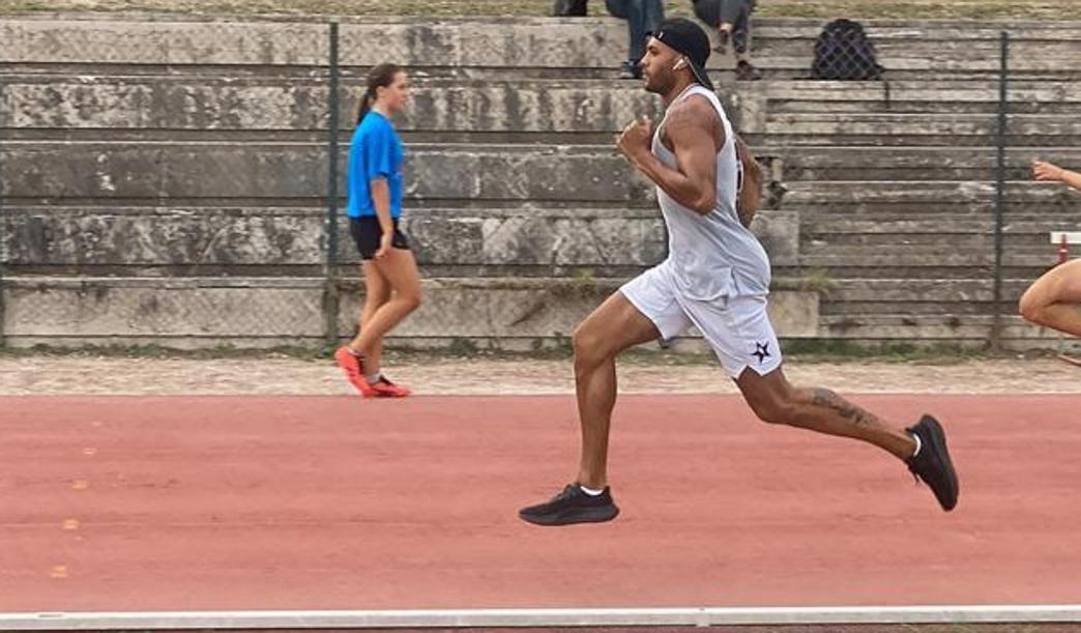 Marcell Jacobs in allenamento a Roma 