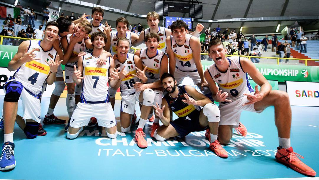 L’esultanza degli azzurri  L'esultanza degli azzurri