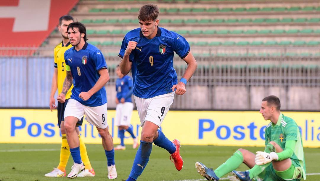 Lorenzo Lucca, 20 anni, attaccante del Pisa e della Nazionale Under 21 