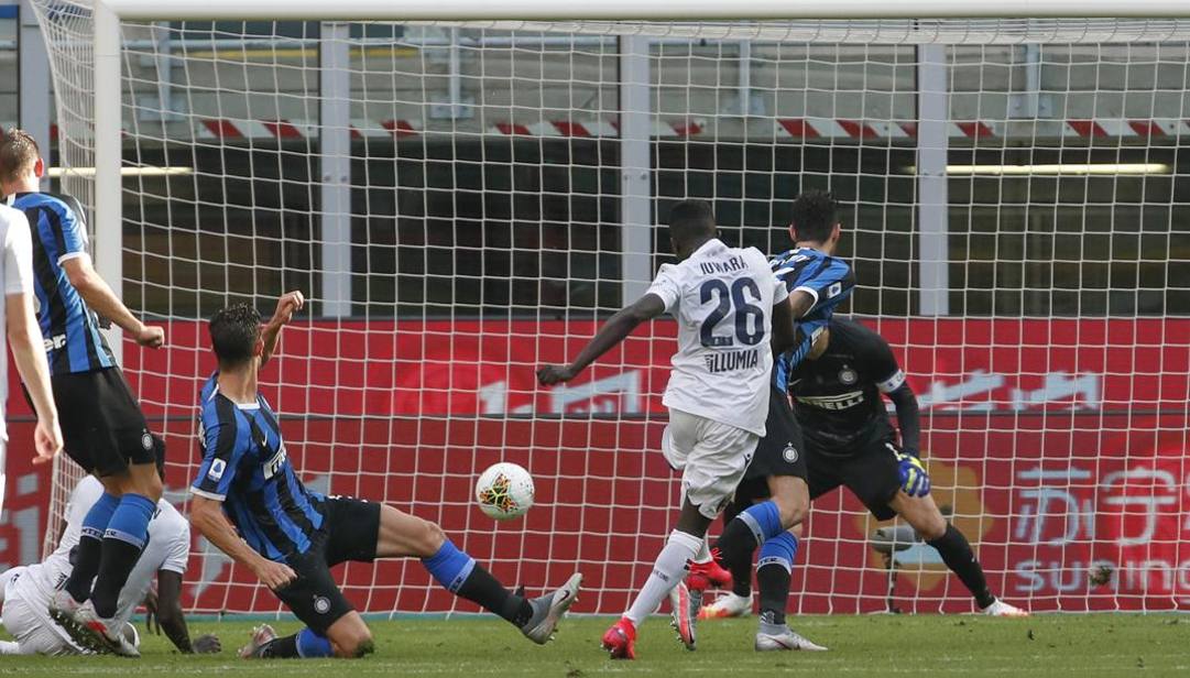 Il gol di Juwara in Inter-Bologna 1-2. Ap 