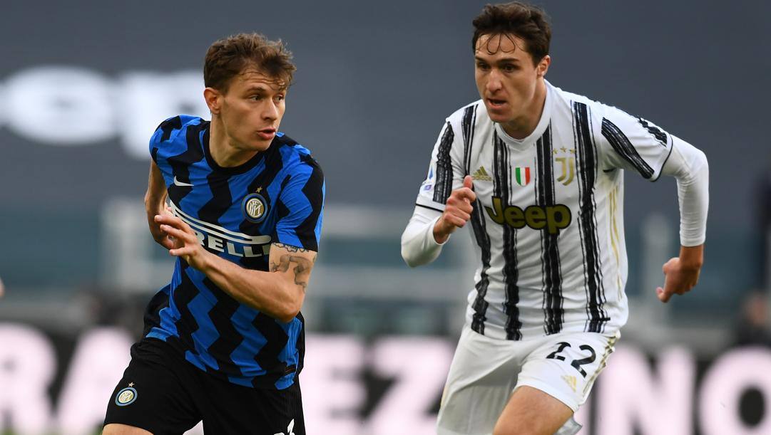 Barella e Chiesa in Juventus-Inter dello scorso campionato. Getty Images  