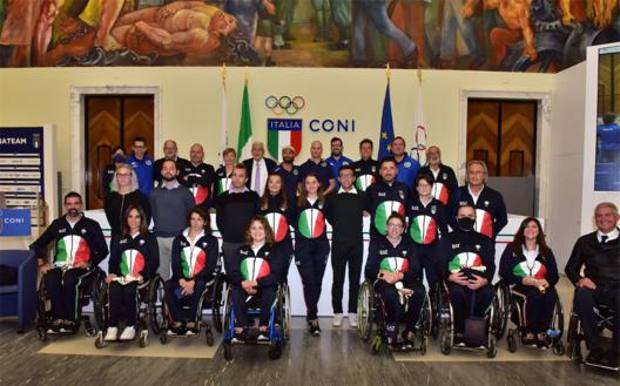 Gli azzurri premiati al Salone d'Onore del CONI 