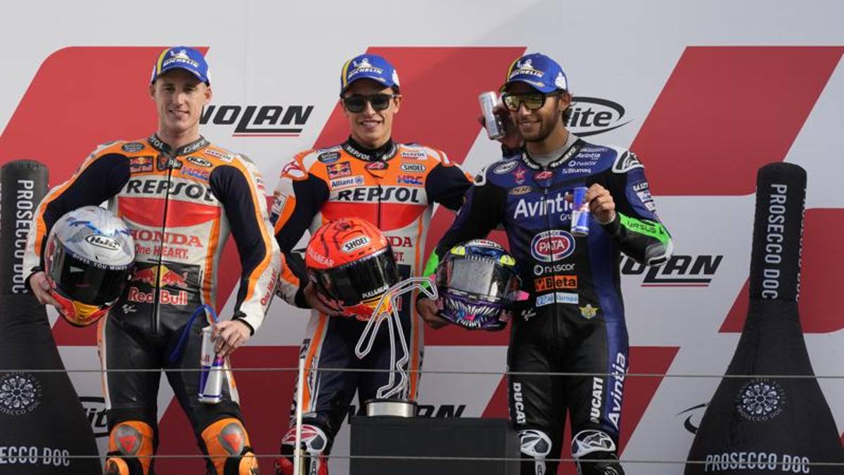 Marquez: “La gara più bella dell'anno“. Gioia Bastianini: “Podio incredibile“