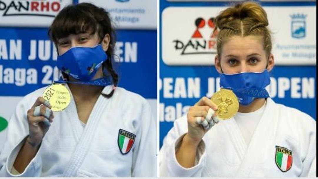 Martina Castagnola, oro nei 52 kg (a sin.), e Giorgia Stangherlin, oro nei 78 kg 