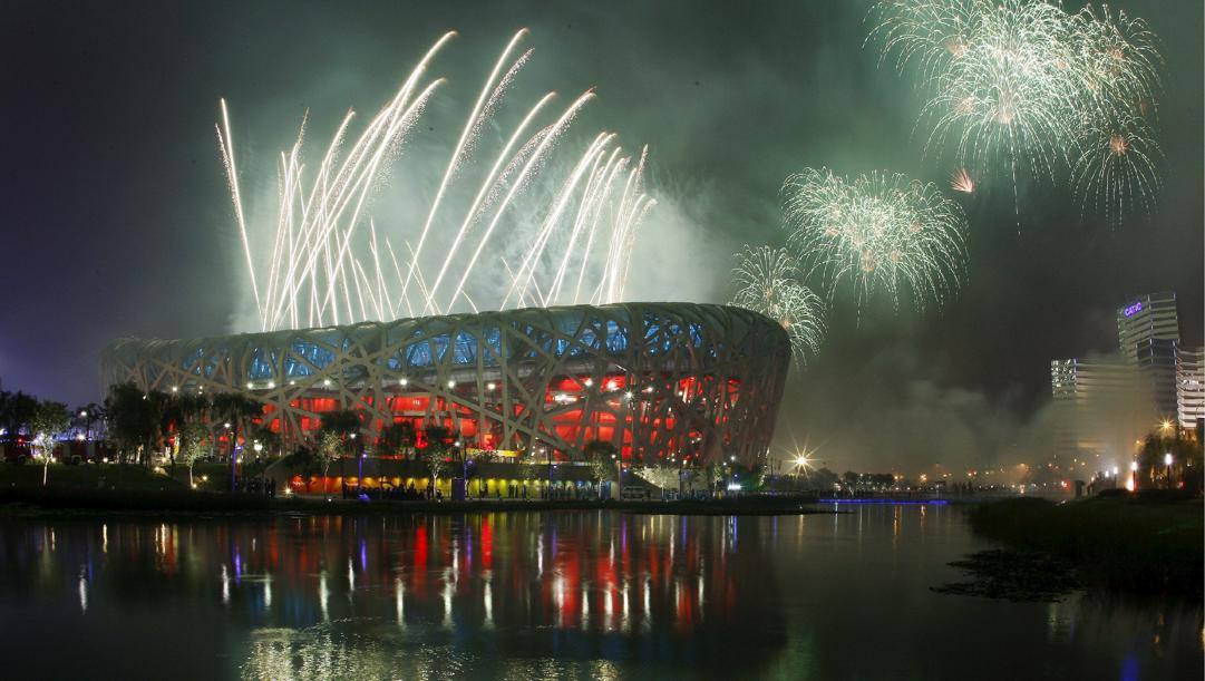 La cerimonia d'apertura dei Giochi di Pechino 2008. Epa 